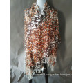 Leopard print ladies 100 viscose scarf